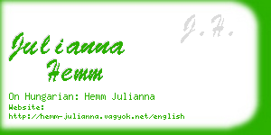 julianna hemm business card